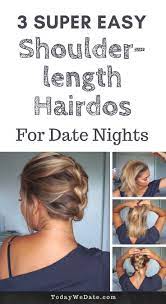 3 Easy Shoulder Length Hairstyles To Up Your Date Night Todaywedate Com Hairst Shoulder Length Hairdos Braids For Short Hair Braids For Medium Length Hair