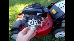 Right on the back of the mower and behind the engine. Toro Recycler Model 20370 Lawn Mower Kohler 6 75 Engine Cleaning Carburetor Part Ii June 16 2016 Youtube