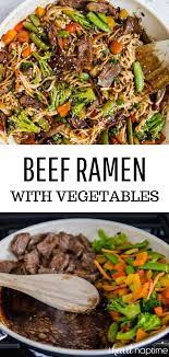 Easy Veggie Beef Ramen Make Your Own Take Out At Home With This Tasty Recipe This Dish Is Filled With Beef Ramen Recipe Easy Veggie Beef Recipes For Dinner