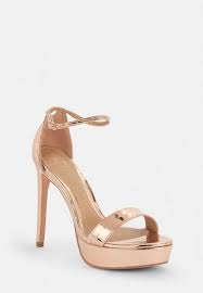 Free shipping on women's platform sandals at nordstrom.com. Rose Gold Simple Strap Platform Sandals Gold From Missguided On 21 Buttons