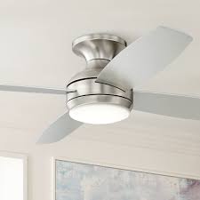 Cool a room in style with this 52 in. 52 Casa Vieja Modern Hugger Ceiling Fan With Light Led Dimmable Remote Control Flush Mount Brushed Nickel For Living Room Bedroom Walmart Com Walmart Com