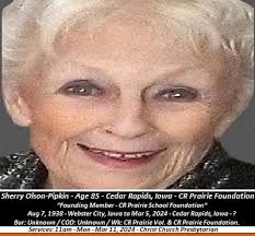 Passing of Sherry Olson-Pipkin, Founding Member of CR Prairie School  Foundation