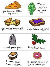 These Adorable And Funny Food Puns Valentine S Day Note Cards Are Perfect For Tucking Into A Lunchbox Or Ha Funny Food Puns Valentines Day Puns Valentines Puns