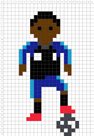 Kylian Mbappe Foot Pixel Art