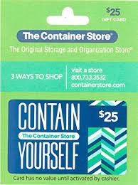 Credit card gift card egift card paypal china union pay. Amazon Com The Container Store Gift Card 25 Gift Cards