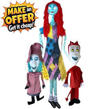 Nightmare Before Christmas Disney Hanging Figures Lot Sally Lock Shock 5.5  Feet Holiday