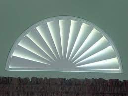 Arch windows plantation shutters kirtz shutters custom. What To Do With A Half Round Window Half Round Window Arched Window Coverings Blinds For Windows
