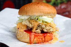 Zinger burger urdu recipe, step by step instructions of the recipe in urdu and english, easy ingredients, calories, preparation time, serving and videos in urdu cooking. Rm3 Cheesy Fried Chicken Burger Stylish Burger Pj Malaysia Food Travel Blog