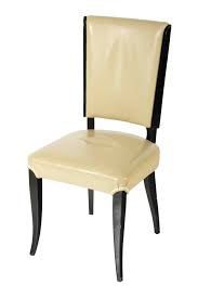 Hochwertige sessel können raffinesse zu einem raum und zu ihre einrichtungsideen bringen, so dass es Art Deco Stuhl Holz Ebonisiert Und Cremefarbenes Leder Wohl Frankreich Um 1920 Die Eiche Auktionshaus