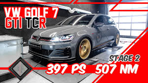 Vw Golf 7 Gti Tcr Chiptuning Stage 2 Downpipe Dyno Autobahn 100 200 Km H Mcchip Dkr Youtube