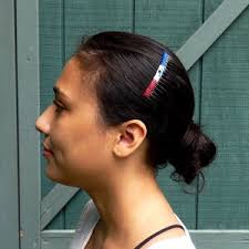 Red Fish Hair Comb, Fish Hair Comb, Hair Comb, Red White, Striped Fish,  Tropical Fish, Jeweled Fish, Striped Tropical Fish, Red Hair Comb