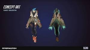 A Look At Sombra S Early Concepts And Her Legendary Skins Polygon Winston catcher skin and weapon concept art for overwatch summer games event 2018，with great arnold tsang's art art direction and many helop artwork was created to pursue blizzard's concept art internship at last my genji skin concept!