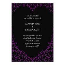 Purple And Black Heart Gothic Wedding Invitation Zazzle Com Gothic Wedding Invitations Purple Wedding Invitations Gothic Wedding
