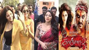 There are no discussions for kanchana 3. Nikki Tamboli And Vedhika At Kanchana 3 Movie Fdfs Avm Theatre Kanchan 3 Review Youtube