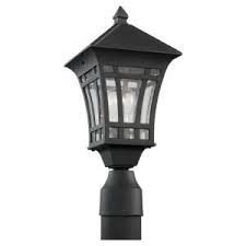 Sea Gull Lighting Herrington 1 Light Outdoor Black Post Top 82131 12 The Home Depot Outdoor Post Lights Sea Gull Lighting Post Lights