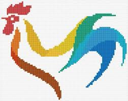 Click here to see an enlarged pattern. Rooster 5010 Rooster Cross Stitch Cross Stitch Calculator Cross Stitch