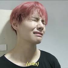 In fact, he was fact crying. Taehyung Crying Image 5035186 On Favim Com