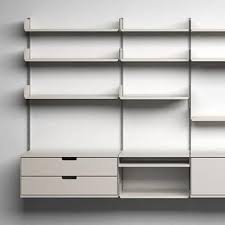 Modern book shelving systems, especially modular shelving units, allow to change wall decorating ideas and book storage space design. Vitsoe 606 Universal Shelving System By Dieter Rams Shelving Systems Dieter Rams Wall Mounted Shelving Unit