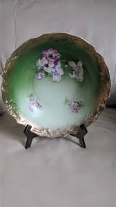 Lovely vintage lenox monaco dish, made of ivory bone china with 24 karat gold trim. Three Crown German Large Serving Floral Bowl