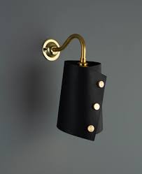 Perfect for the bedroom, hallway, kitchen or bathroom, these wall lighting designs are. Wall Sconce Lighting Leather Cuff Wall Lamp In Three Leather Colours