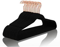 Maybe you would like to learn more about one of these? Amazon Com Premium Velvet Hangers Pack Of 50 Heavyduty Non Slip Velvet Suit Hangers Black Copper Rose Gold Hooks Space Saving Clothes Hangers Home Kitchen