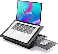 Amazon Com Loryergo Lap Desk 6 Adjustable Angles Laptop Stand With Detachable Mouse Pad Dual Cushions Porta Lap Desk Portable Laptop Portable Laptop Desk
