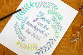 Here is where you can get these catholic {praying for you} coloring pages and cards! Handmaid Coloring Page Catholic Sprouts