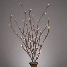 Everlasting Glow Led 39 Electric Brown Wrapped Lighted Faux Branch 72 Clear Rice Lights Set Of 3 Gerson Http Ww Faux Branches Rice Lights White Led Lights