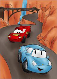 Dc-lightning Mcqueen And Sally By Vanillacoke-disneydeviantartcom Disney Cars Lightning Mcqueen Disney Drawings