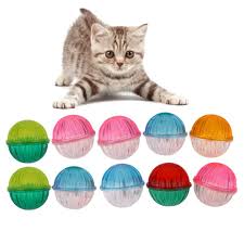 Ttnight Plastic Hollow Pet Cat Toys With Small Bell Colorful Ball Chew Toy By 10pcs Visit The Image Link More Detai Pet Cat Toys Cool Cat Toys Kittens Funny