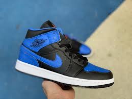 2019 Air Jordan 1 Mid Royal Black White Blue To Buy Jordan 1 Mid Air Jordans Jordan 1