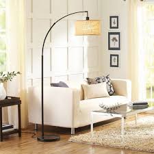 Better Homes Gardens Burlap Bronze Arc Floor Lamp With Bulb Included Walmart Com Floor Lamps Living Room Bronze Floor Lamp Lamps Living Room