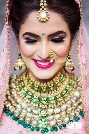 Pretty Bridal Jewellery Necklace With Green Beads For Wedding See More On Www Wedmegood Com W Bridal Jewellery Indian Bride Jewellery Bridal Fashion Jewelry
