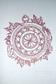 Red Lines Rough Lines This Is How I Do My Designs Now Watch Tattoo Design Pocket Watch Tattoo Design Nautical Compass Drawing Tattoo flash painting by dask from saketattoo crew, paper drawing of a tattoo. pocket watch tattoo design