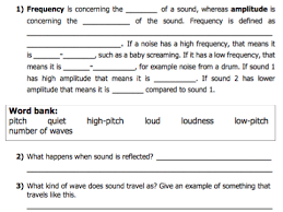 If you don't feel like buying an expensive book the read this it provides all the answers that your thoughts might have on sound and waves. Sounds Worksheet Ks3 Teaching Resources