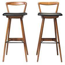 2 clear counter seat height bar stools modern transparent chairs. Mid Century Modern Teak Barstools By Rosengren Hansen 1stdibs Com Mid Century Bar Stools Mid Century Modern Bar Modern Bar Stools