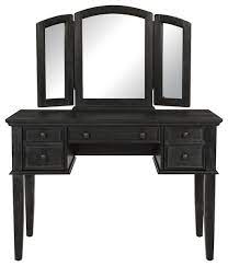 Free shipping on orders over $99! Farmhouse Basics Vanity And Mirror Rustic Black Traditional Bedroom Makeup Vanities By Office Star Products Houzz