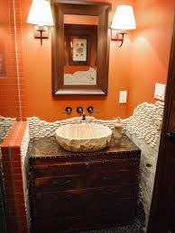 Unique Orange Bathroom Remodeling Ideas Eclectic Bathroom Bathroom Vanity Designs Bathroom Design