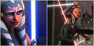 I've just finished watching the clone wars tv show and i was wondering why ahsoka tano holds her lightsabers blade down rather than the more traditional blade up method favoured by other lightsaber users? Here S Why Ahsoka S Lightsabers Look Different In The Clone Wars Season 7 And Star Wars Rebels