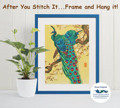 300w x 205h pattern features: Asian Ohara Shoson Magpie Bird Counted Cross Stitch Chart Pattern 736902929513 Ebay