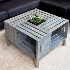 Diy Coffee Table Decorating Diy Crate Coffee Table Wood Home Decor Diy Pallet Furniture