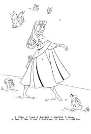 Color By Number Coloring Pages Sleeping Beauty Coloring Pages Cartoon Coloring Pages Disney Coloring Pages