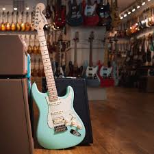 Fender American Performer Stratocaster Hss Satin Surf Green Fenderstratocaster With One Of The Hot Fender American Fender Guitars Fender Telecaster Deluxe