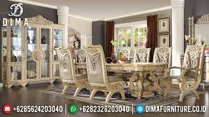 Keep the centre part in pop and surround it with wooden panels. Set Meja Makan Jepara Mewah Terbaru Berkualitas Ukiran Klasik European Luxurious St 0522 Desain Ruang Makan Meja Makan Set Meja Makan