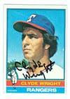 Clyde Wright autographed baseball card (Texas Rangers) 1976 Topps #559