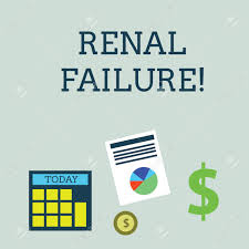 Conceptual Hand Writing Showing Renal Failure Concept Meaning