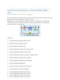Levně, rychle, spolehlivě a bez stresu na poště. Kumpulan Soal Dan Pembahasan Fisika Listrik Arus Bolak Balik Jawabanku Id