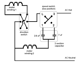 Electric motor that has a great horse power would require a large initial capacitor coil (blue color) coil span : I Need A Wire Diagram For A 3 Speed 3 Wire Switch And Diagram Of Capacitor For A Model Tfp 352 Ceiling Fan My Guess Is