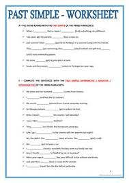English Esl Past Simple Worksheets Most Downloaded 2228 Results