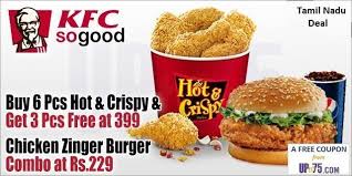 Choose from 15 kfc promo codes in july 2021. Kfc Chennai Coupons Offers Deals Discounts Coimbatore 2021